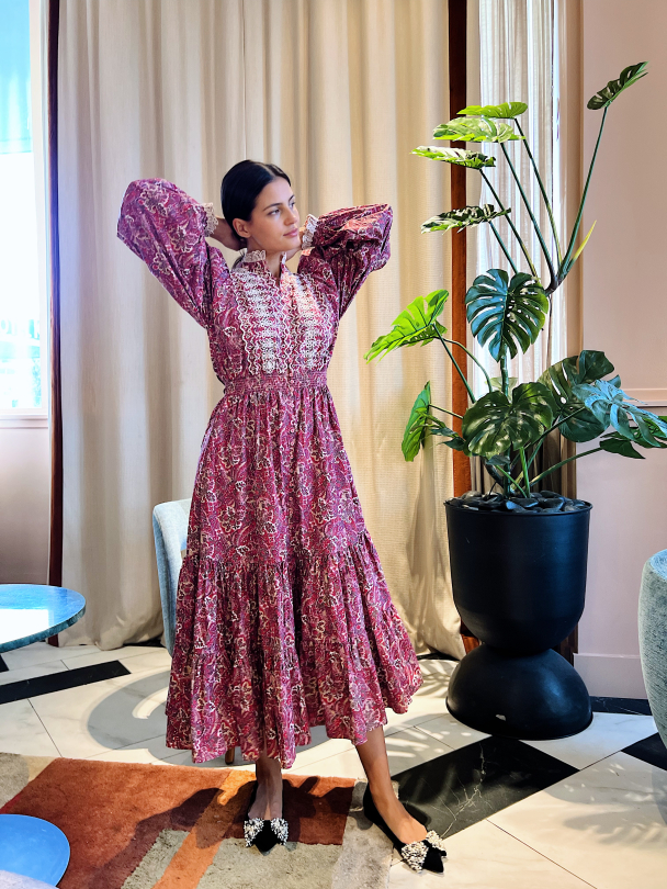 Poplin Midi Dress - Paisley - Image 4