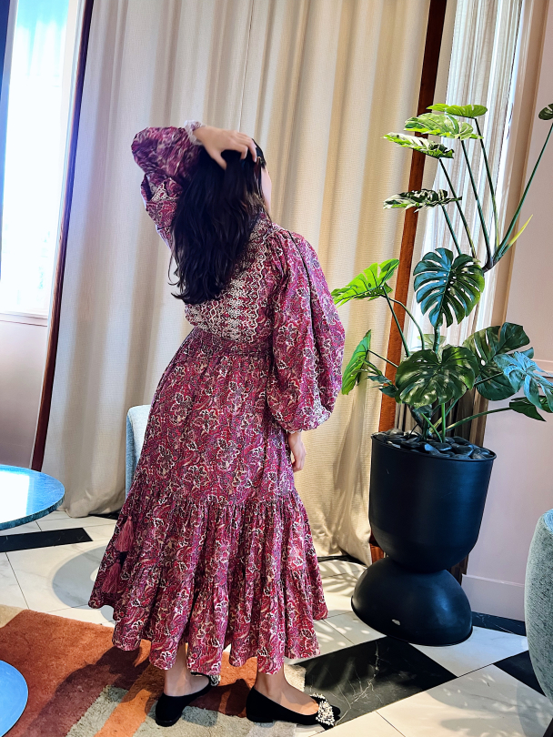 Poplin Midi Dress - Paisley - Image 5