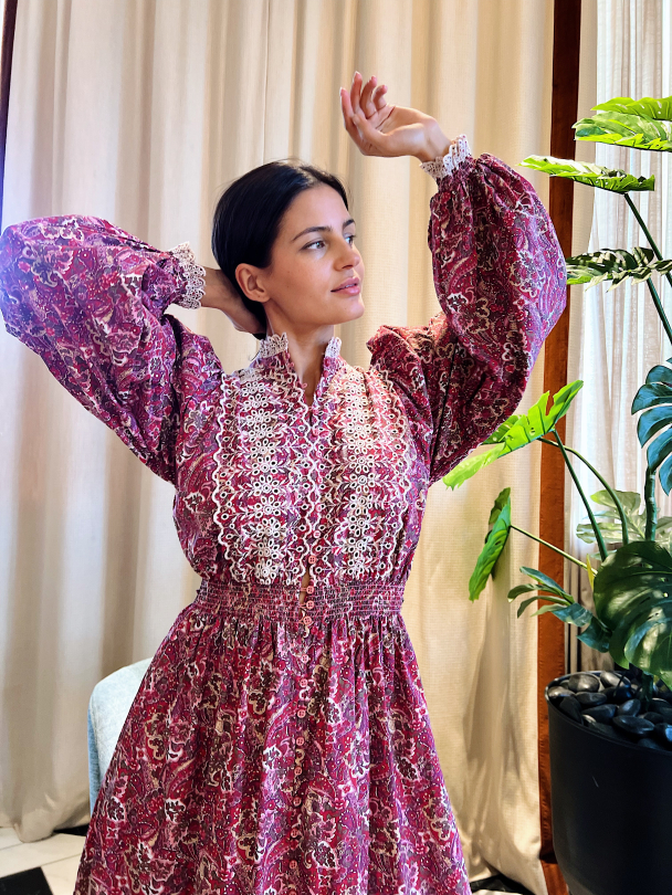 Poplin Midi Dress - Paisley - Image 6
