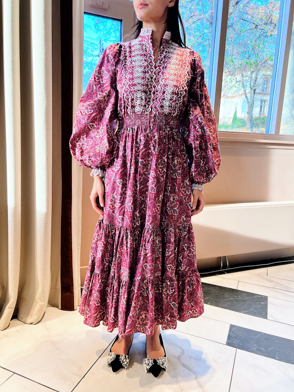 Poplin Midi Dress - Paisley - Image 1