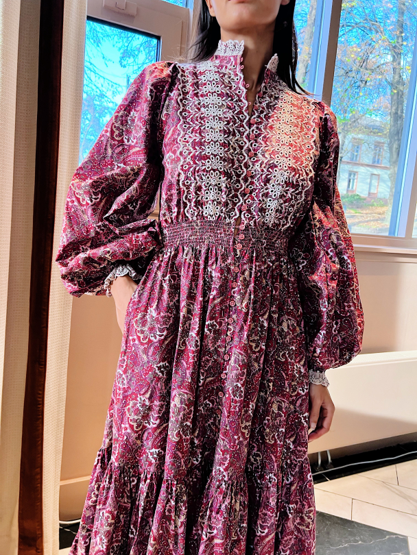 Poplin Midi Dress - Paisley - Image 10