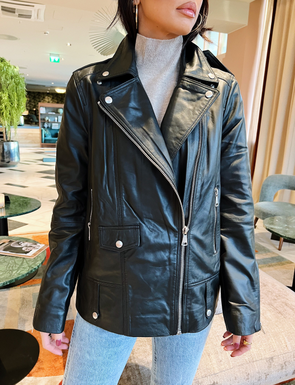 Madison Leather Jacket - Black  - Image 1