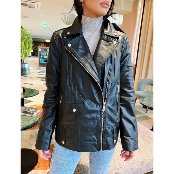 Madison Leather Jacket - Black 