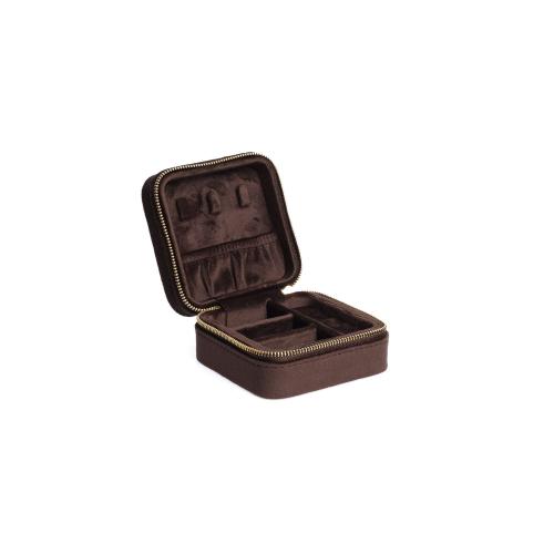 Velvet jewellery box mini - Chocolate Brown