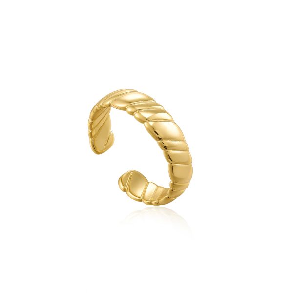 Smooth Twist Wide Band Ring - Gull