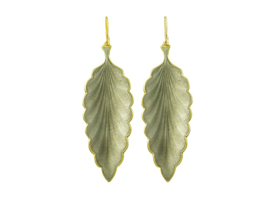 Ash Leaf Earring - Grågrønn 66019
