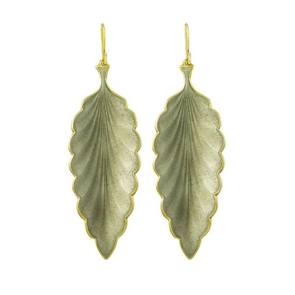 Ash Leaf Earring - Grågrønn 66019