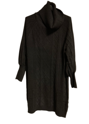 kjole med flettemønster, sort