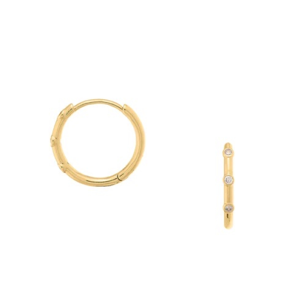 ORELIA Slim Chain Hoop - Image 1