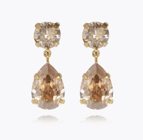 Mini Drop Earrings - Gold Silk