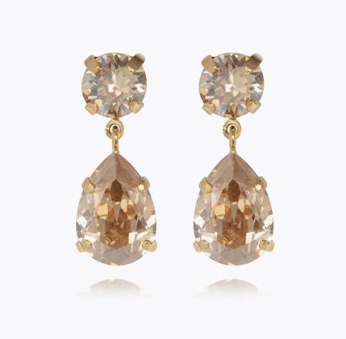 Mini Drop Earrings - Gold Silk