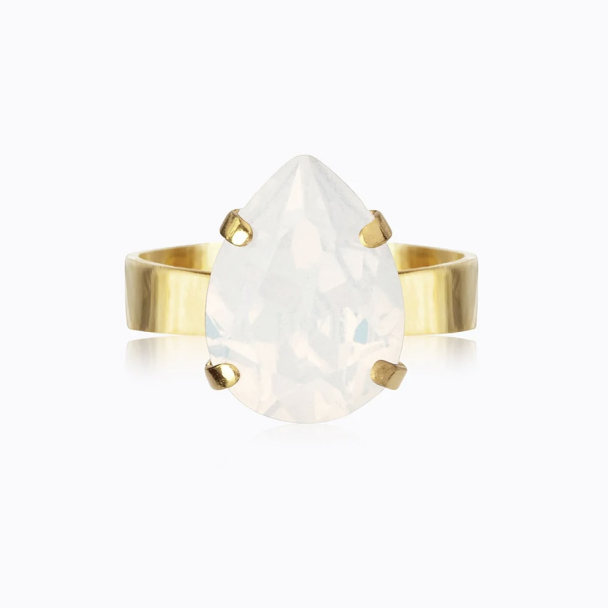 Mini Drop Ring - White Opal - Image 1