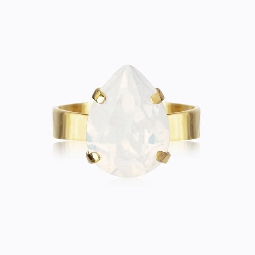 Mini Drop Ring - White Opal