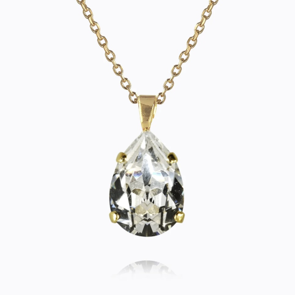 Mini Drop Necklace - Gold Crystal  - Image 1