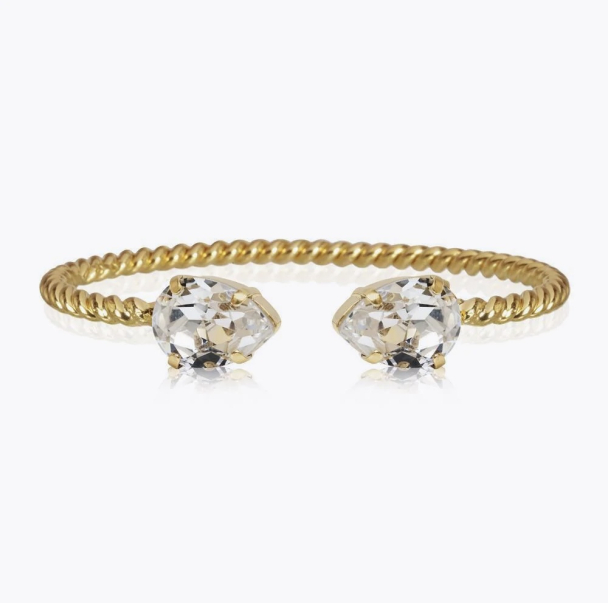 Mini Drop Bracelet - Gold Crystal  - Image 1