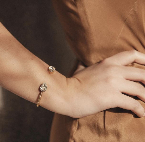 Mini Drop Bracelet - Gold Crystal  - Image 2