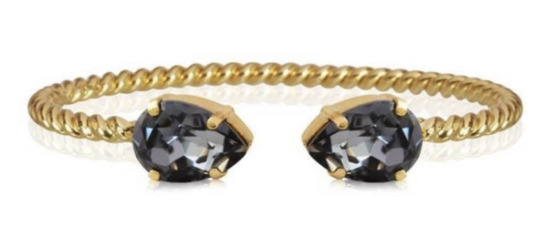 Mini Drop Bracelet - Gold Black Diamond