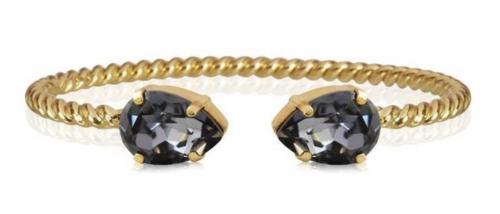 Mini Drop Bracelet - Gold Black Diamond