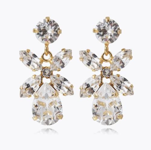 Mini Dione Earrings Clips - Gold Crystal 