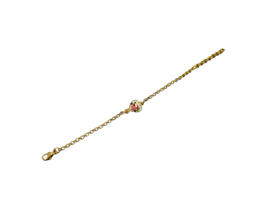 Flowerpainted Heart Mini Bracelet 