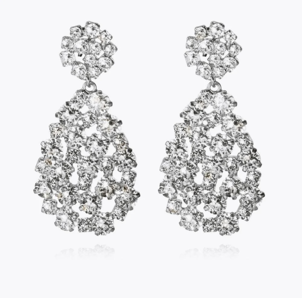 Hanna Earrings - Rhodium Crystal  - Image 1