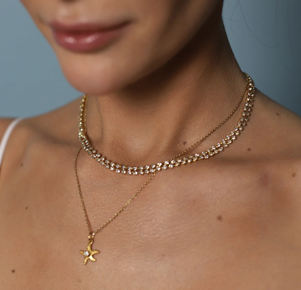 Miro Necklace -  Gold Crystal  - Image 2