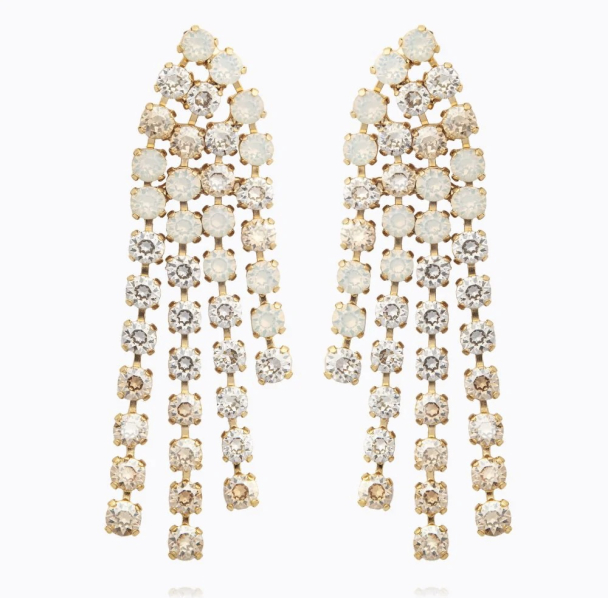 Rosanna Earrings - Gold White Combo - Image 1