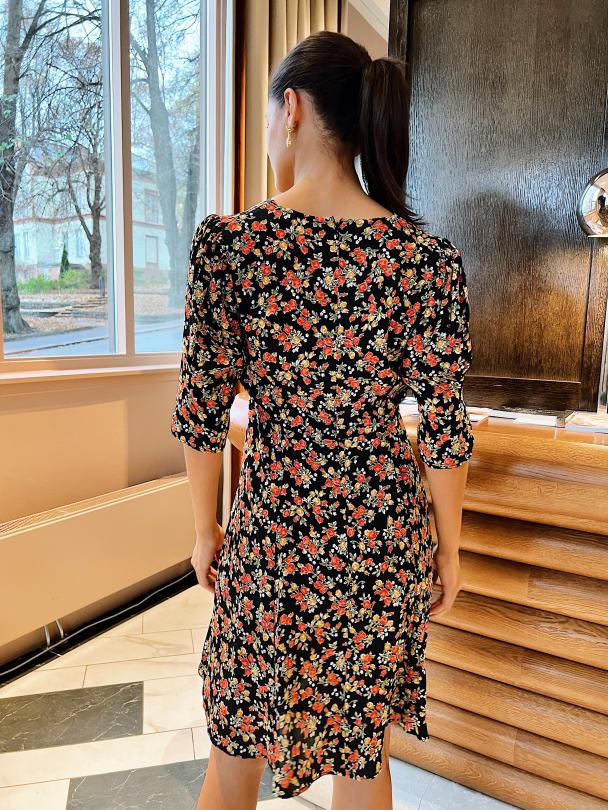 Festive 50s Dress - Roses - Image 4