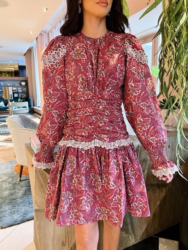 Poplin Mini Gathers - Paisley - Image 1