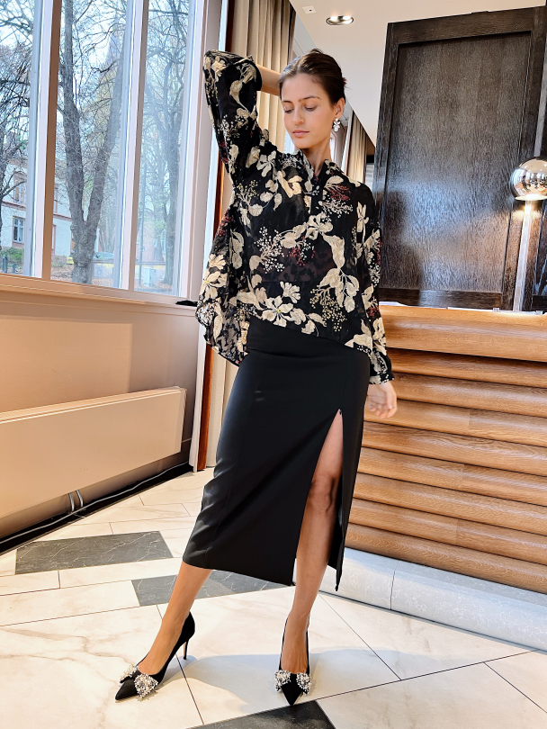 Joelle Long Skirt - Black  - Image 8