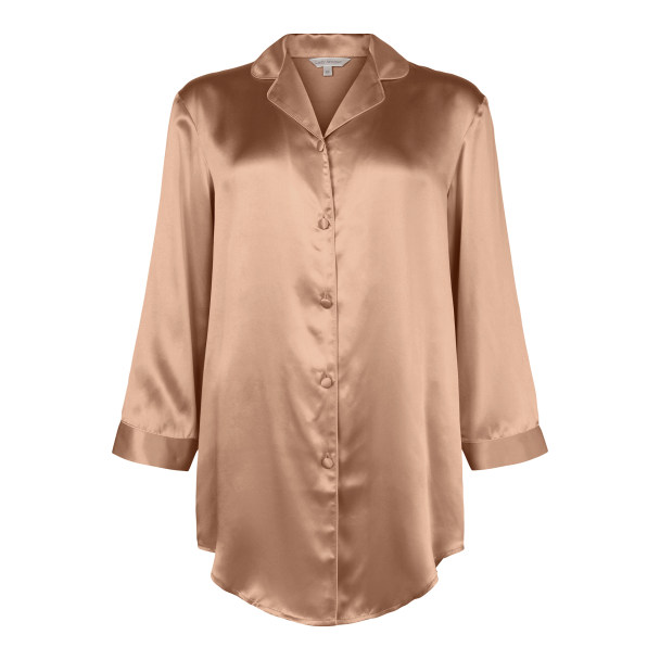 Pure Silk nightshirt, caramel - Image 3