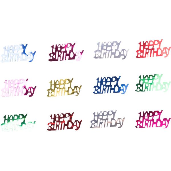 Konfetti pose Happy Birtday 3,5cm ass