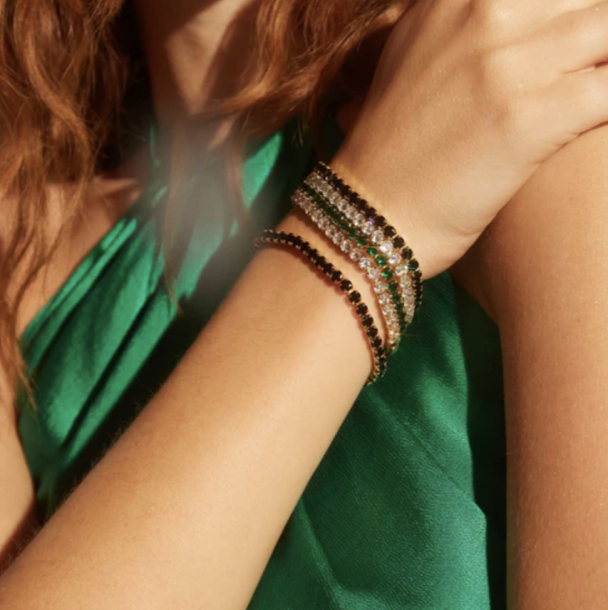 ORELIA Elongated Pearl Chain Bracelet - Image 2