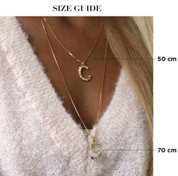 Letter Necklace - A / Rainbow Combo - Image 4