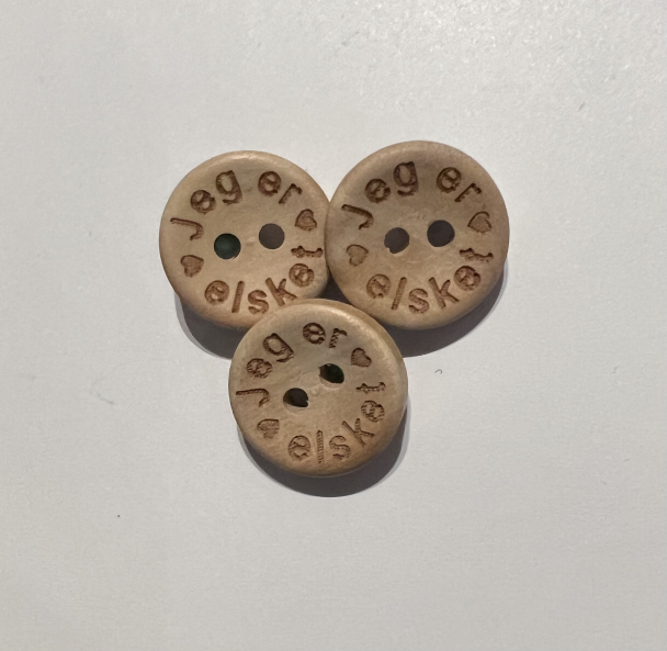 Treknapp - Jeg er elsket - 15mm