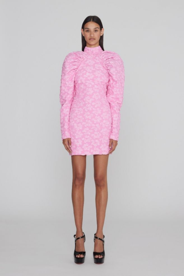 Jacquard Dress - Fuchsia Pink  - Image 3