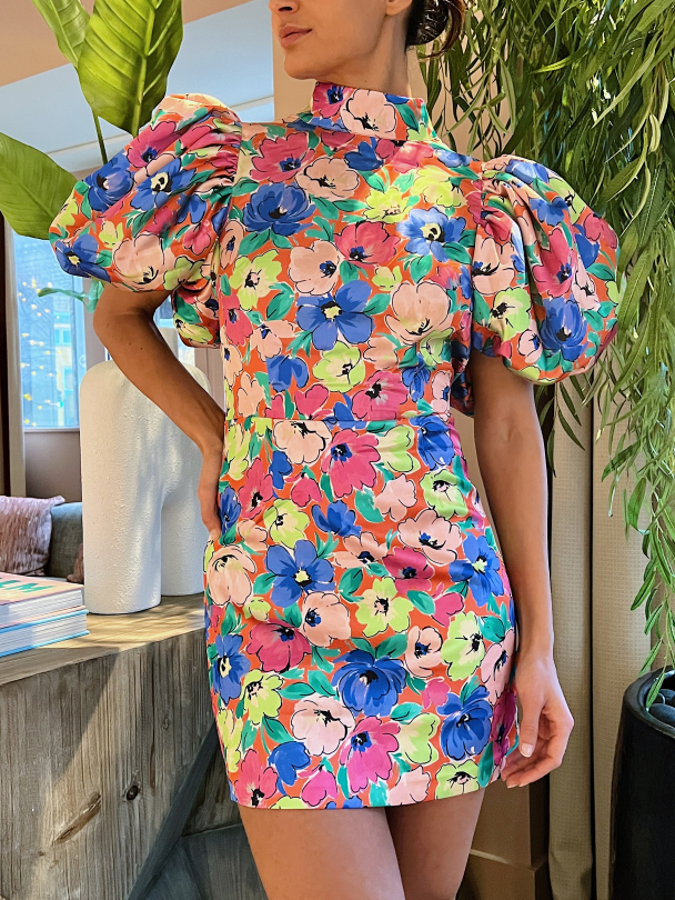 Silky Puff - Sleeve Dress - Necatrine Comb - Image 1
