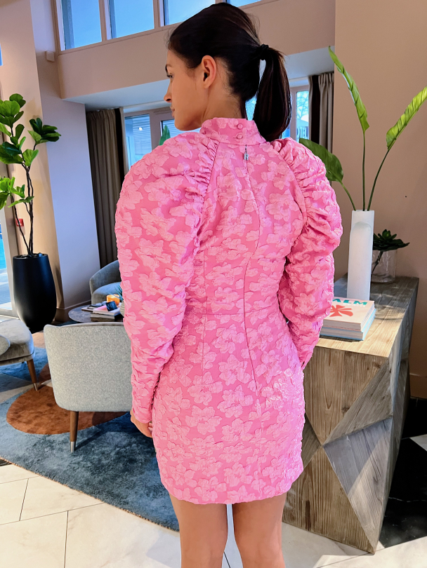 Jacquard Dress - Fuchsia Pink  - Image 5