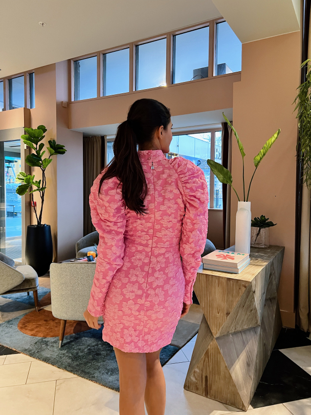 Jacquard Dress - Fuchsia Pink  - Image 8