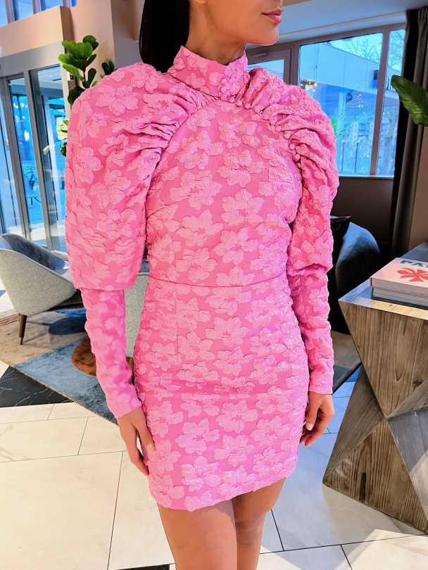 Jacquard Dress - Fuchsia Pink  - Image 1