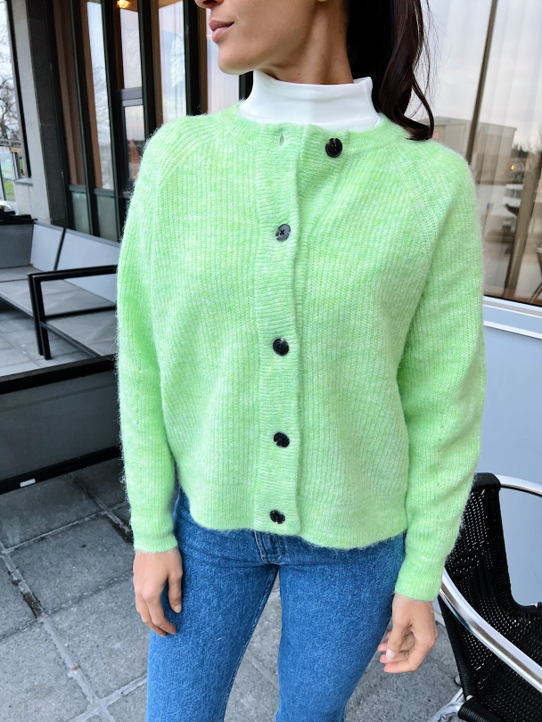 Lulu Knit Short Cardigan - Pistachio - Image 1