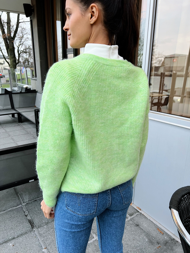 Lulu Knit Short Cardigan - Pistachio - Image 3