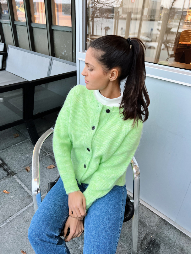 Lulu Knit Short Cardigan - Pistachio - Image 4