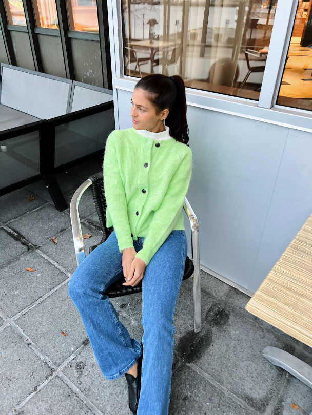 Lulu Knit Short Cardigan - Pistachio - Image 5