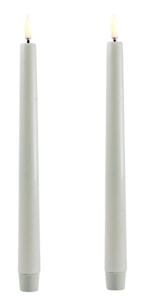 Led taper candle dusty grønn 2- 2,3x25cm.