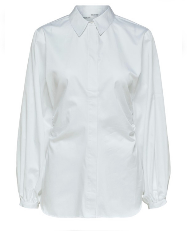 Silvie Ruched Shirt - Snow White  - Image 2