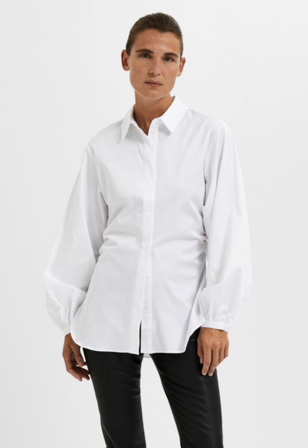 Silvie Ruched Shirt - Snow White  - Image 5