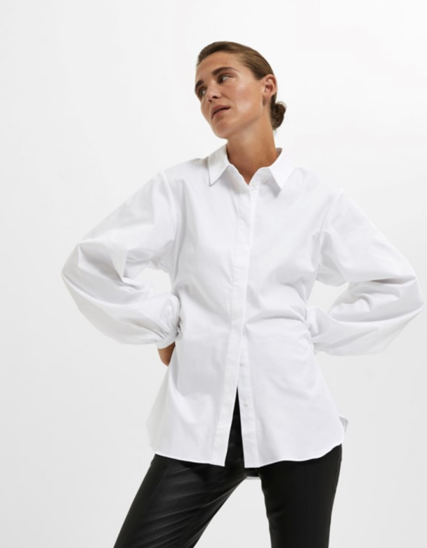 Silvie Ruched Shirt - Snow White  - Image 6