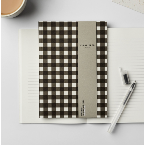 A5 Gingham ruled notebook 