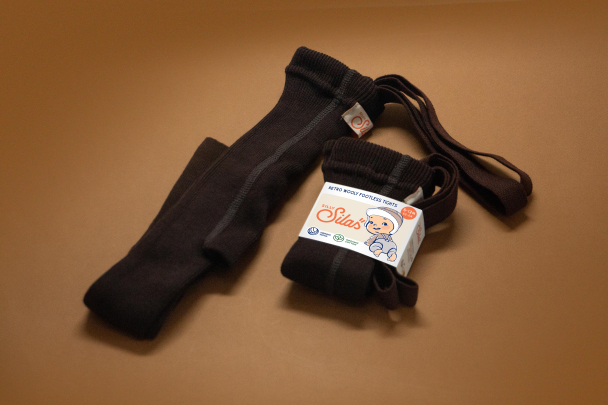 Wooly Footless Tights - Espresso Brown - Image 6